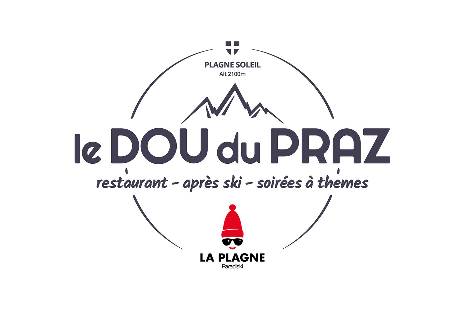 Création de logo restaurant La Plagne : Le Dou du Pras