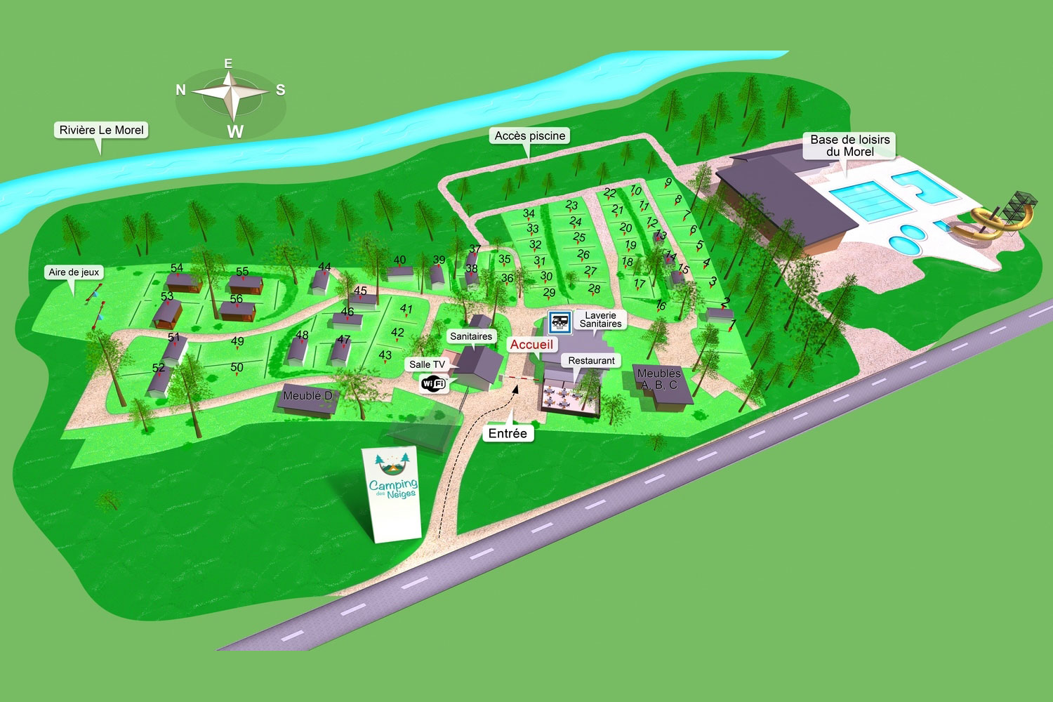 Création de plan virtuel 3d - Camping La Léchère Savoie