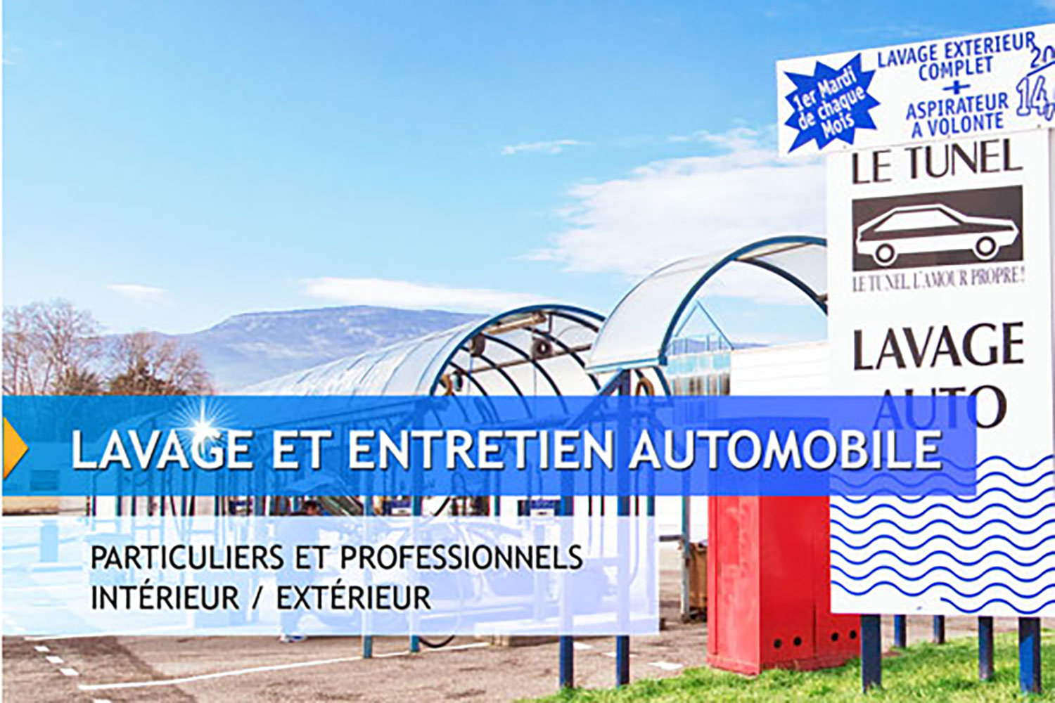 Prise de vue photo magasin de nettoyage automobile Chambéry le Tunel