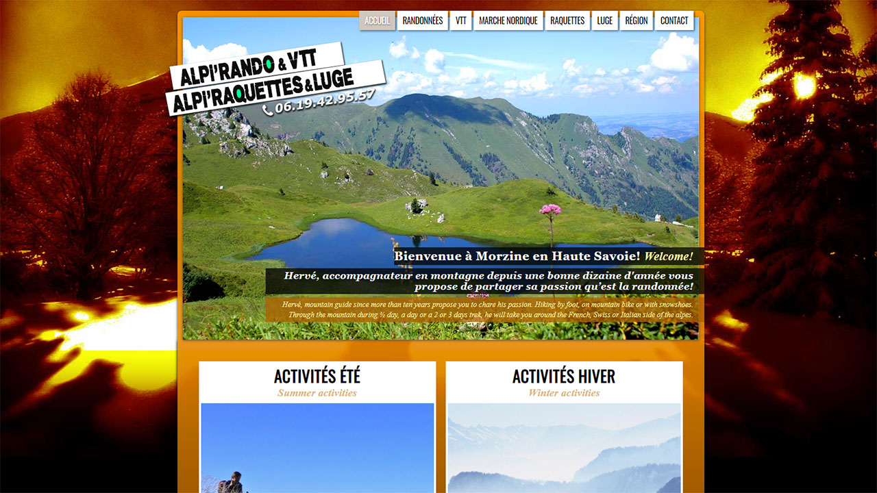 Création site internet accompagnateur montagne à Morzine - Haute Savoie : Hervé Le Sobre