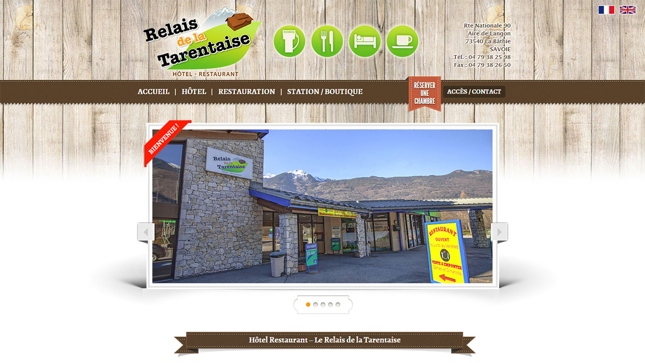 Création site internet Hotel Albertville en Savoie : Le relais de Tarentaise