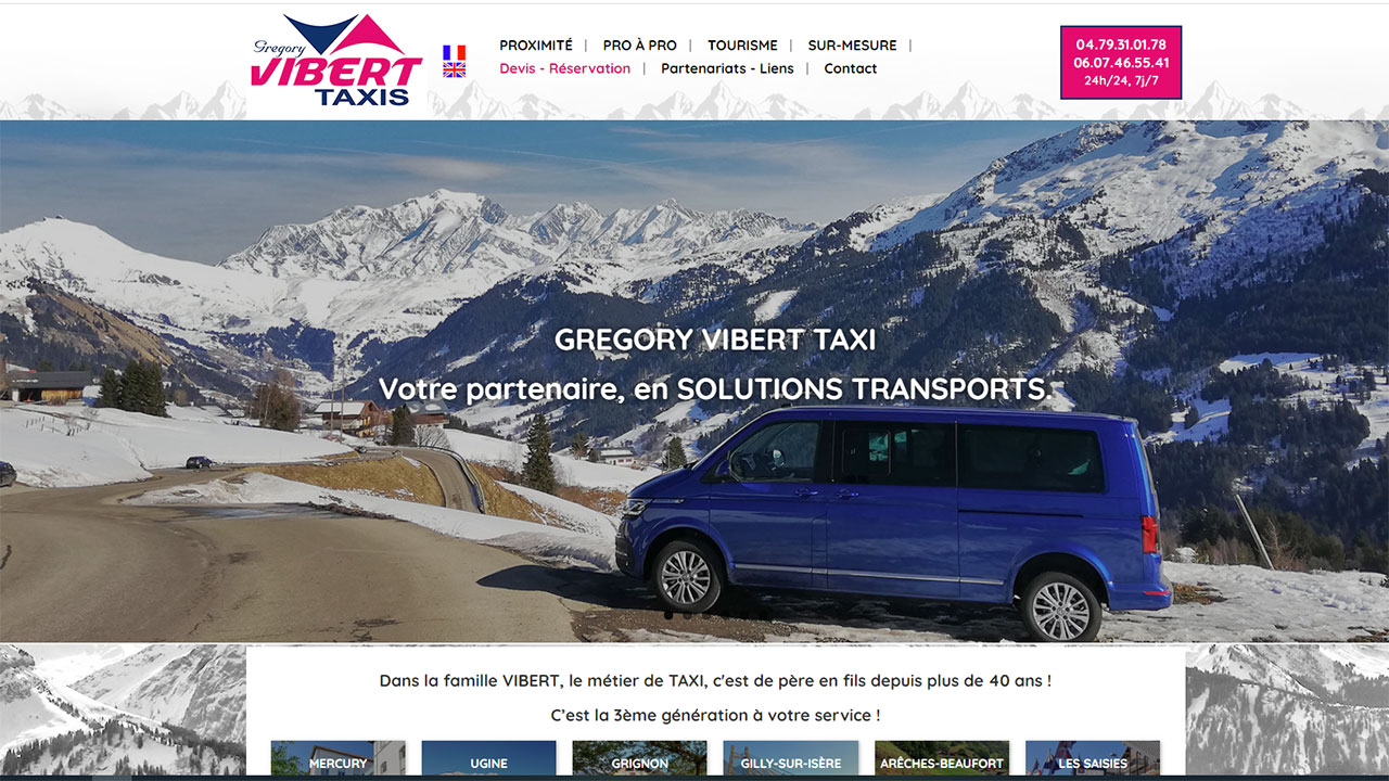 Creation site internet Taxi Aix les Bains